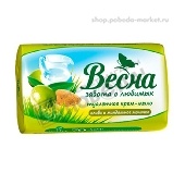 Крем-мыло "Весна" 90г олива и миндальное молочко
