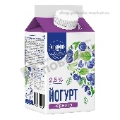Йогурт "ЛюбиМое" Пребиотик 2,5% 450г черника п/п