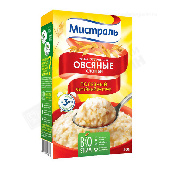 Хлопья "Мистраль" овсяные 400г кор.