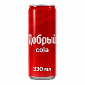Напиток газ."Добрый" Кола 0,33л ж/б