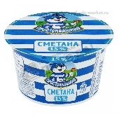 Сметана "Простоквашино" 15% 180г п/ст