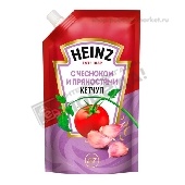 Кетчуп "Хайнц" с чесноком и пряностями 320г д/п